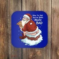 Pooping Santa Really Bad Naughty List Gift Christmas Meaningful Gift Coaster thumb 0