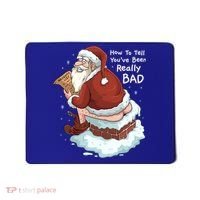 Pooping Santa Really Bad Naughty List Gift Christmas Meaningful Gift Mousepad thumb 0