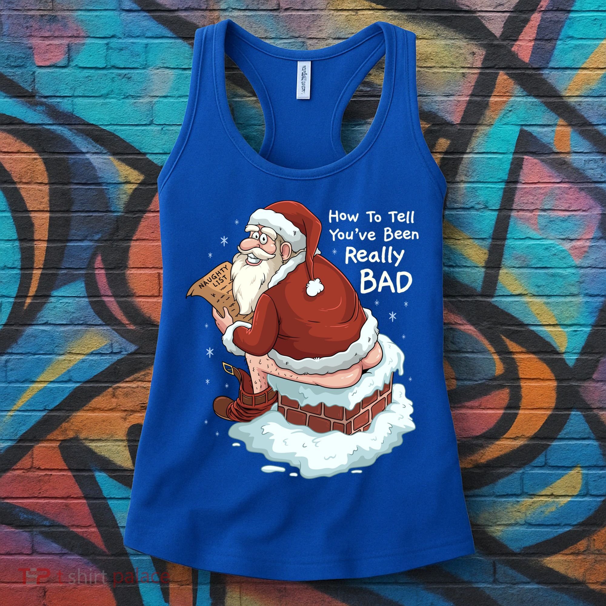 Pooping Santa Really Bad Naughty List Gift Christmas Meaningful Gift Women's Tank Top