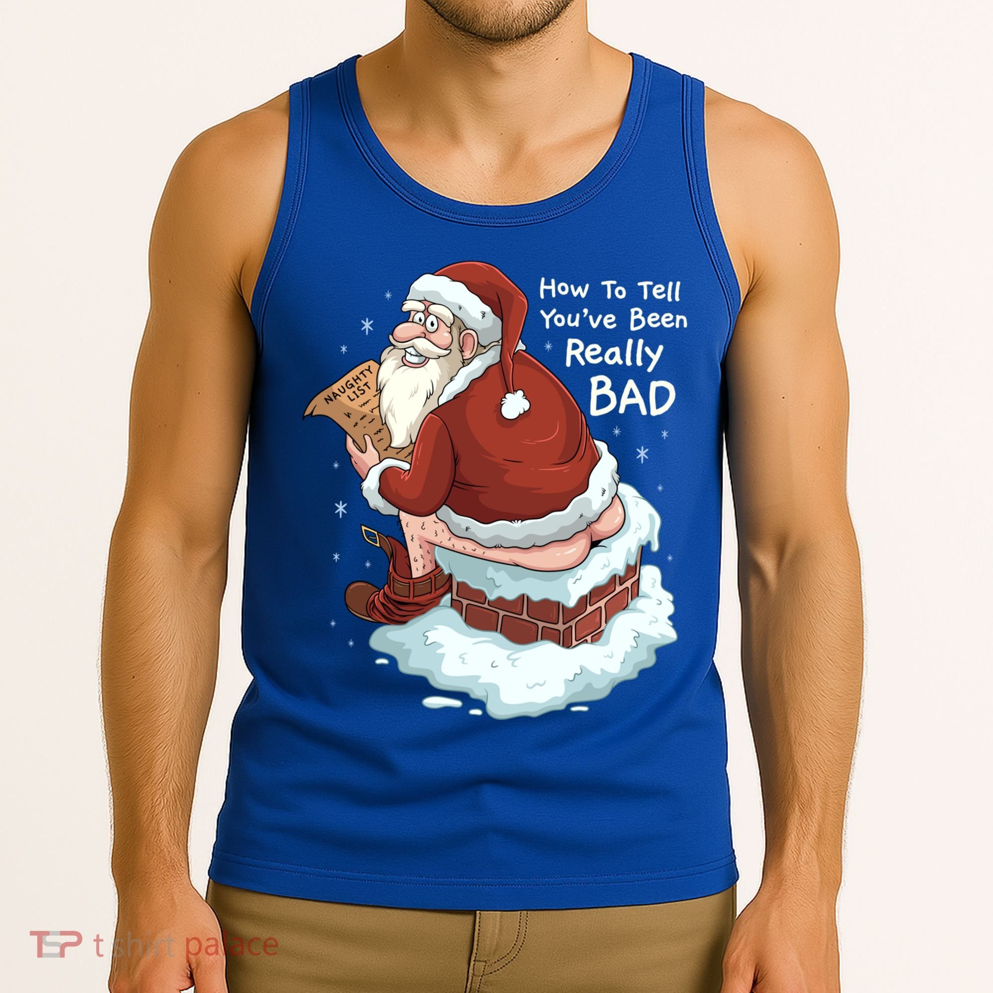 Pooping Santa Really Bad Naughty List Gift Christmas Meaningful Gift Tank Top