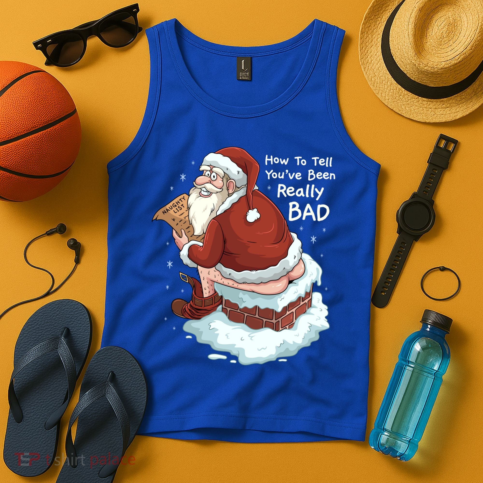 Pooping Santa Really Bad Naughty List Gift Christmas Meaningful Gift Tank Top