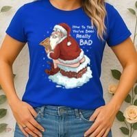 Pooping Santa Really Bad Naughty List Gift Christmas Meaningful Gift Women's T-Shirt thumb 2