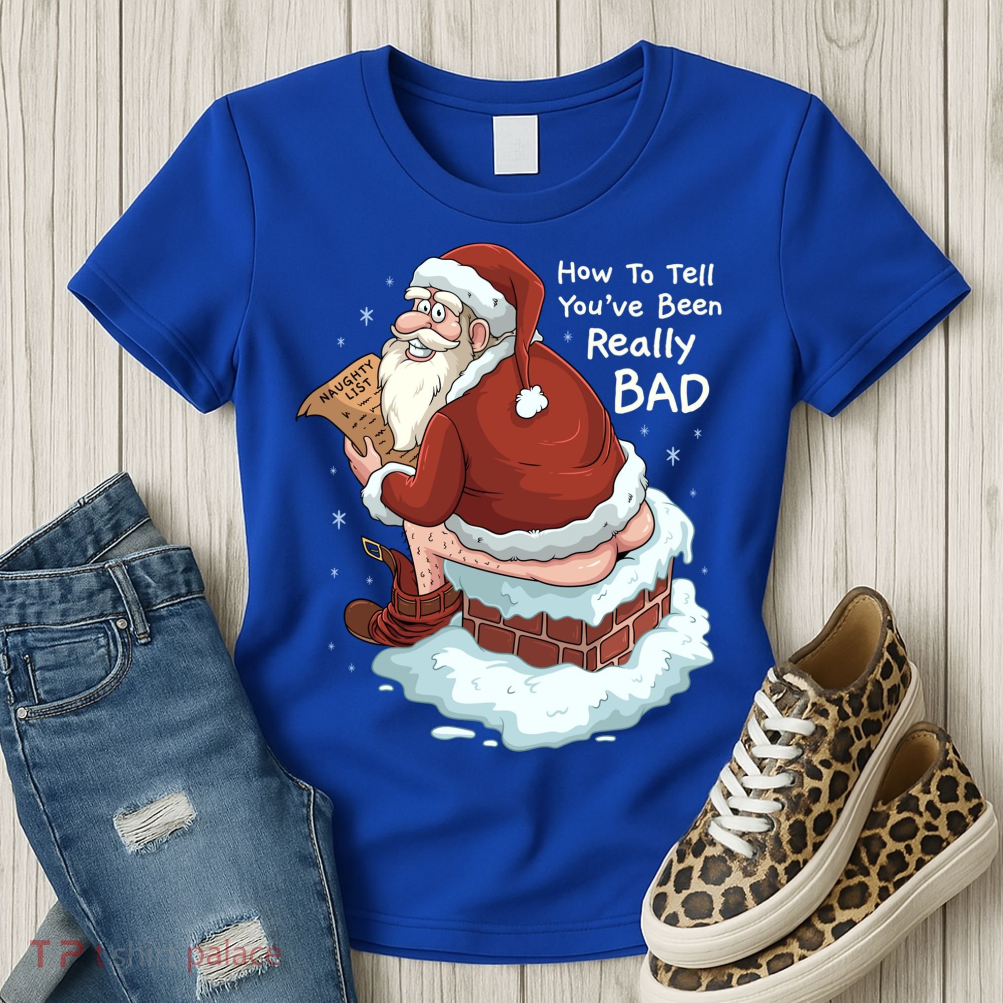 Pooping Santa Really Bad Naughty List Gift Christmas Meaningful Gift Women's T-Shirt