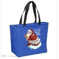 Pooping Santa Really Bad Naughty List Gift Christmas Meaningful Gift Tote Bag thumb 2