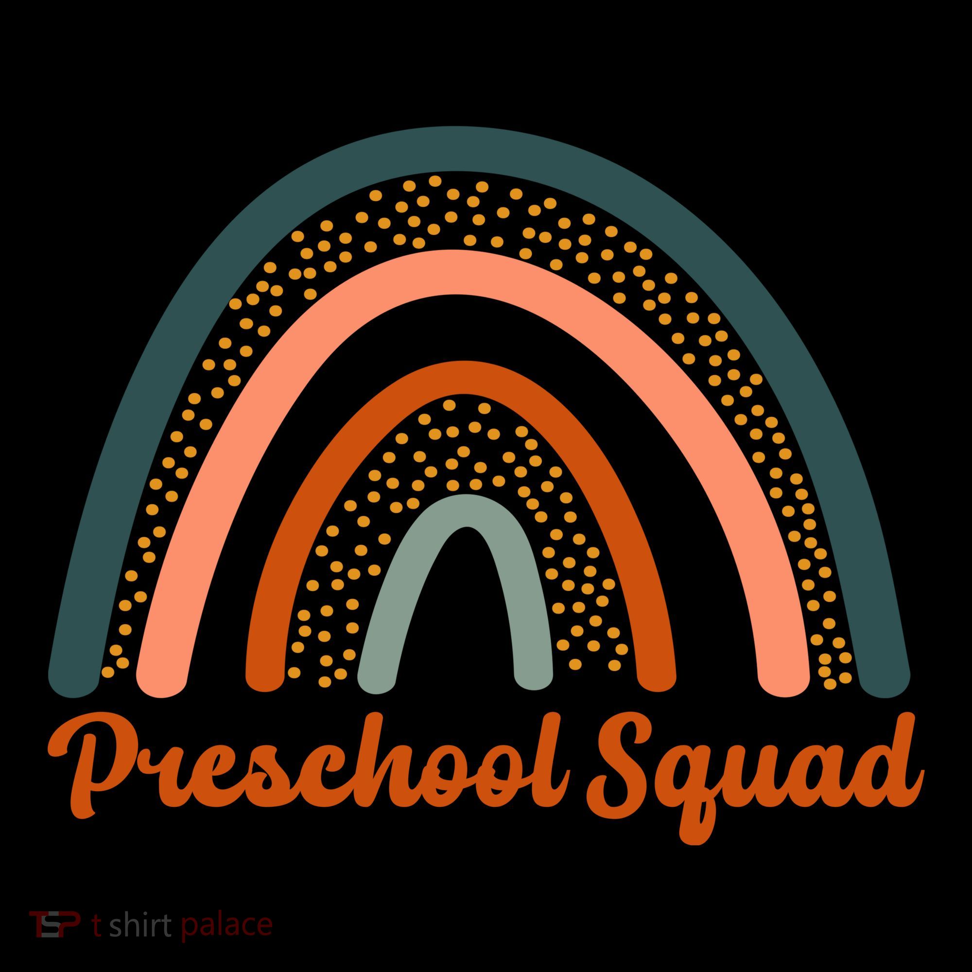 Preschool Squad Rainbow Back To School Toddler Hoodie