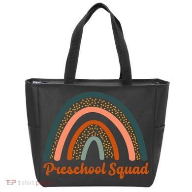 Preschool Squad Rainbow Back To School Tote Bag