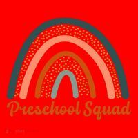 Preschool Squad Rainbow Back To School Santa Hat thumb 1
