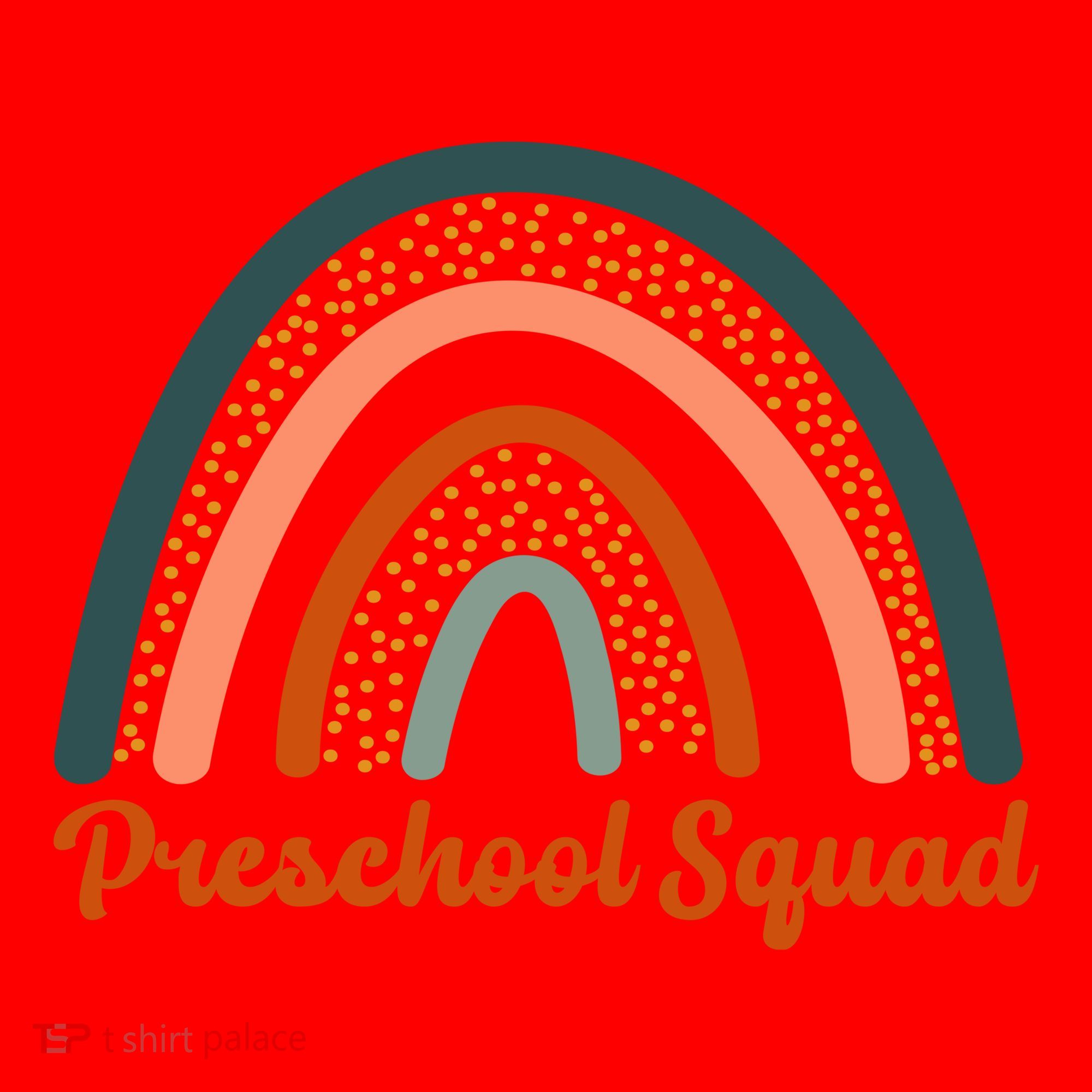 Preschool Squad Rainbow Back To School Santa Hat