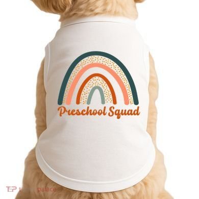 Preschool Squad Rainbow Back To School Doggie Tank