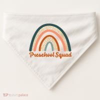 Preschool Squad Rainbow Back To School USA-Made Doggie Bandana thumb 0