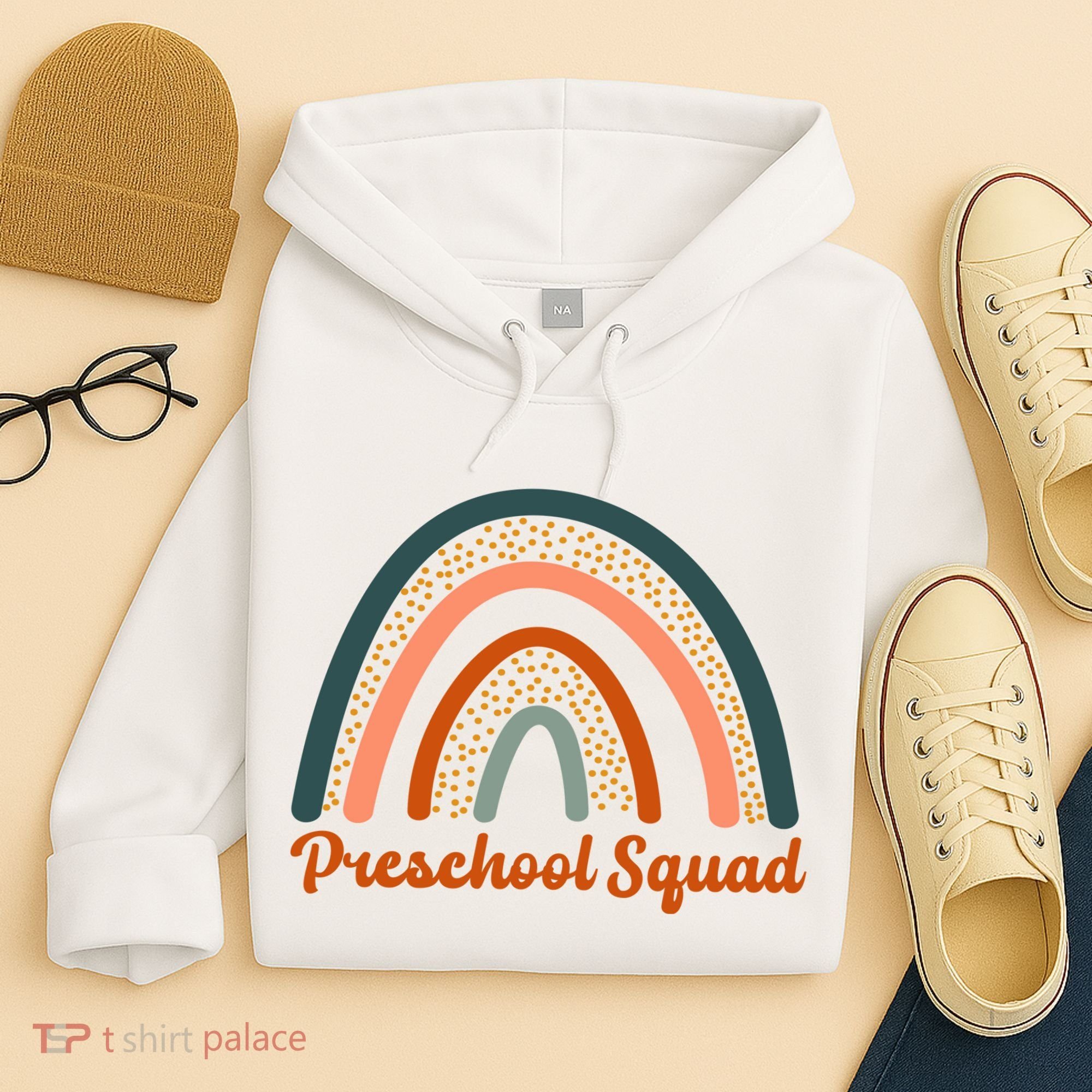 Preschool Squad Rainbow Back To School Hoodie