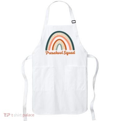 Preschool Squad Rainbow Back To School Apron