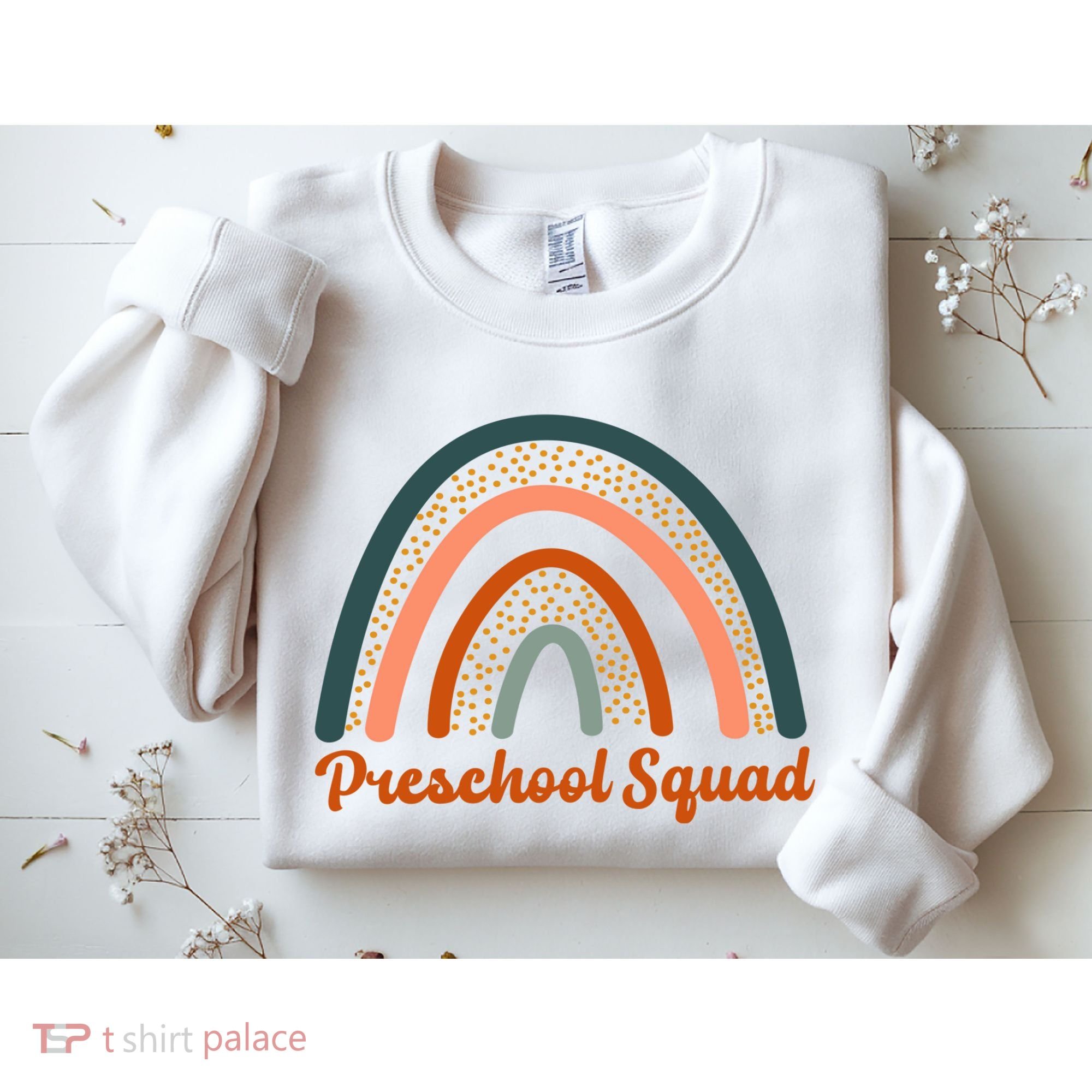 Preschool Squad Rainbow Back To School Sweatshirt