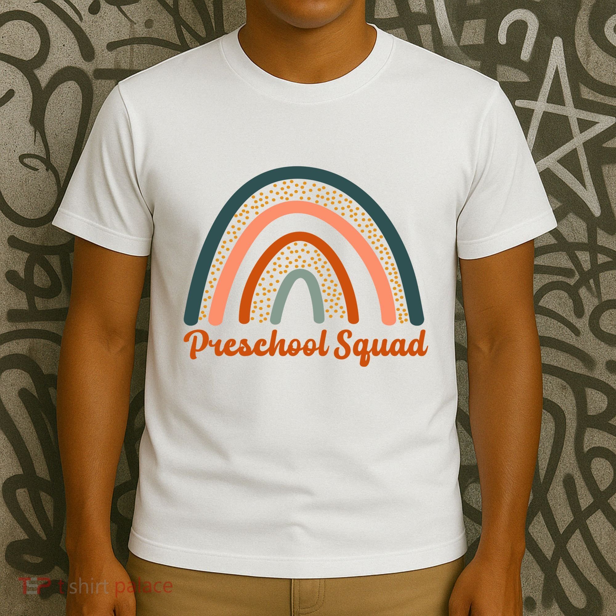 Preschool Squad Rainbow Back To School T-Shirt