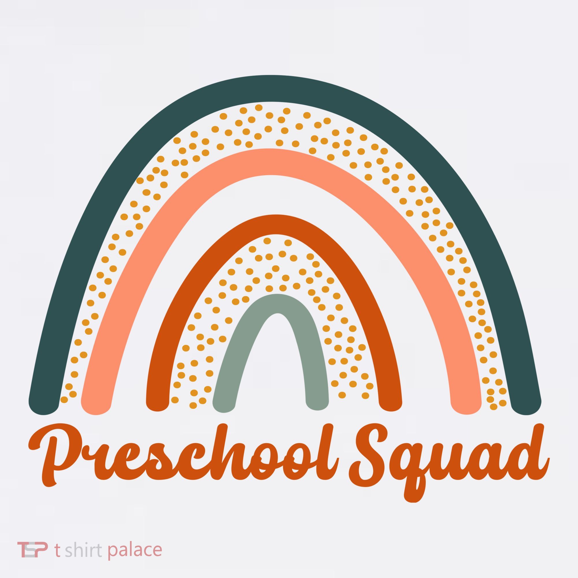 Preschool Squad Rainbow Back To School T-Shirt