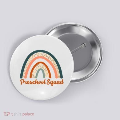 Preschool Squad Rainbow Back To School Button