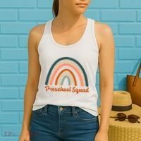 Preschool Squad Rainbow Back To School Women's Tank Top thumb 2