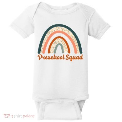 Preschool Squad Rainbow Back To School Baby Bodysuit