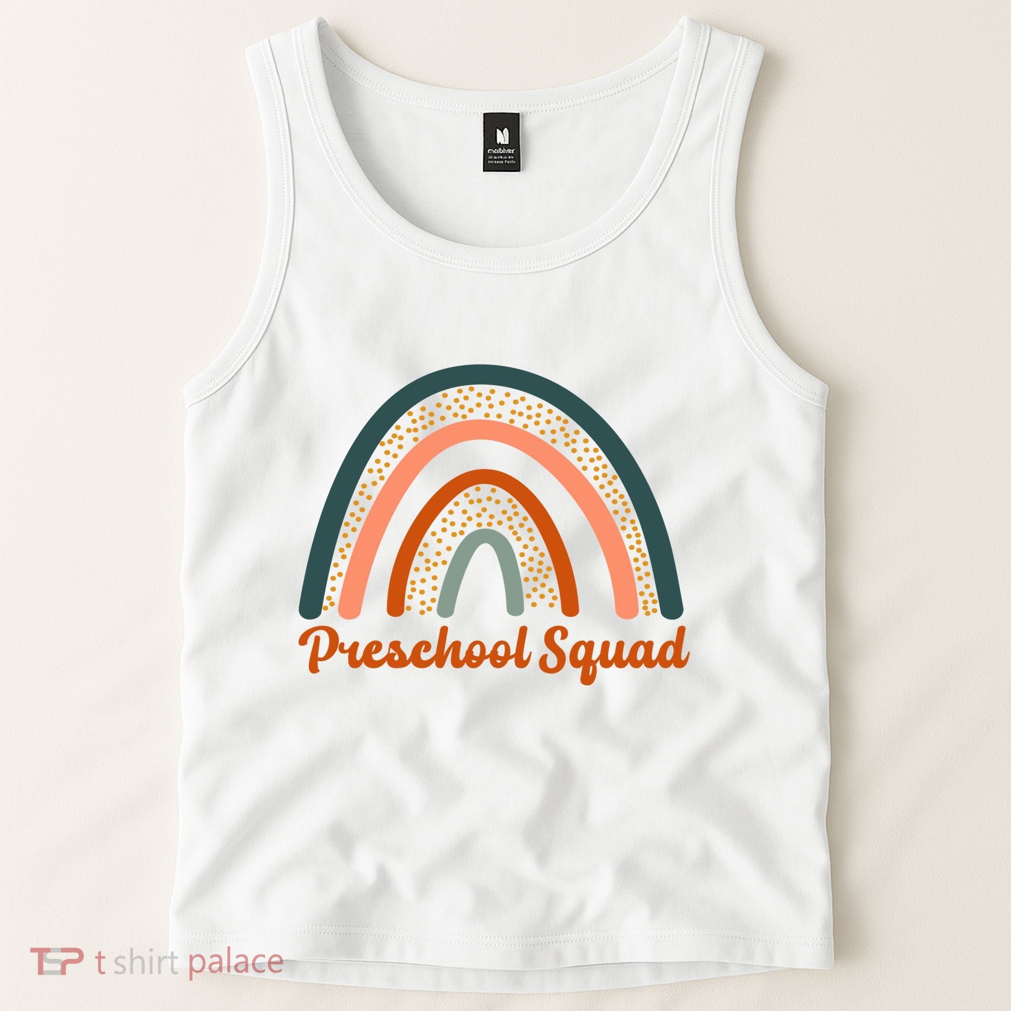 Preschool Squad Rainbow Back To School Tank Top