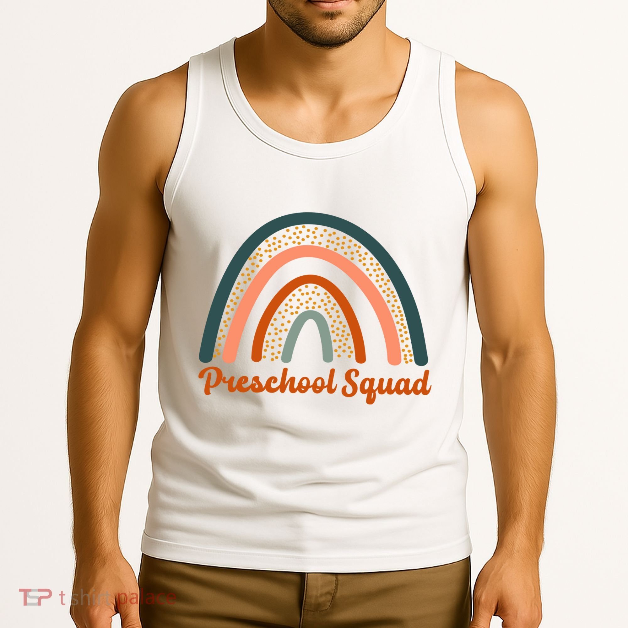 Preschool Squad Rainbow Back To School Tank Top