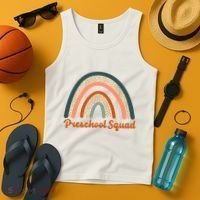 Preschool Squad Rainbow Back To School Tank Top thumb 4