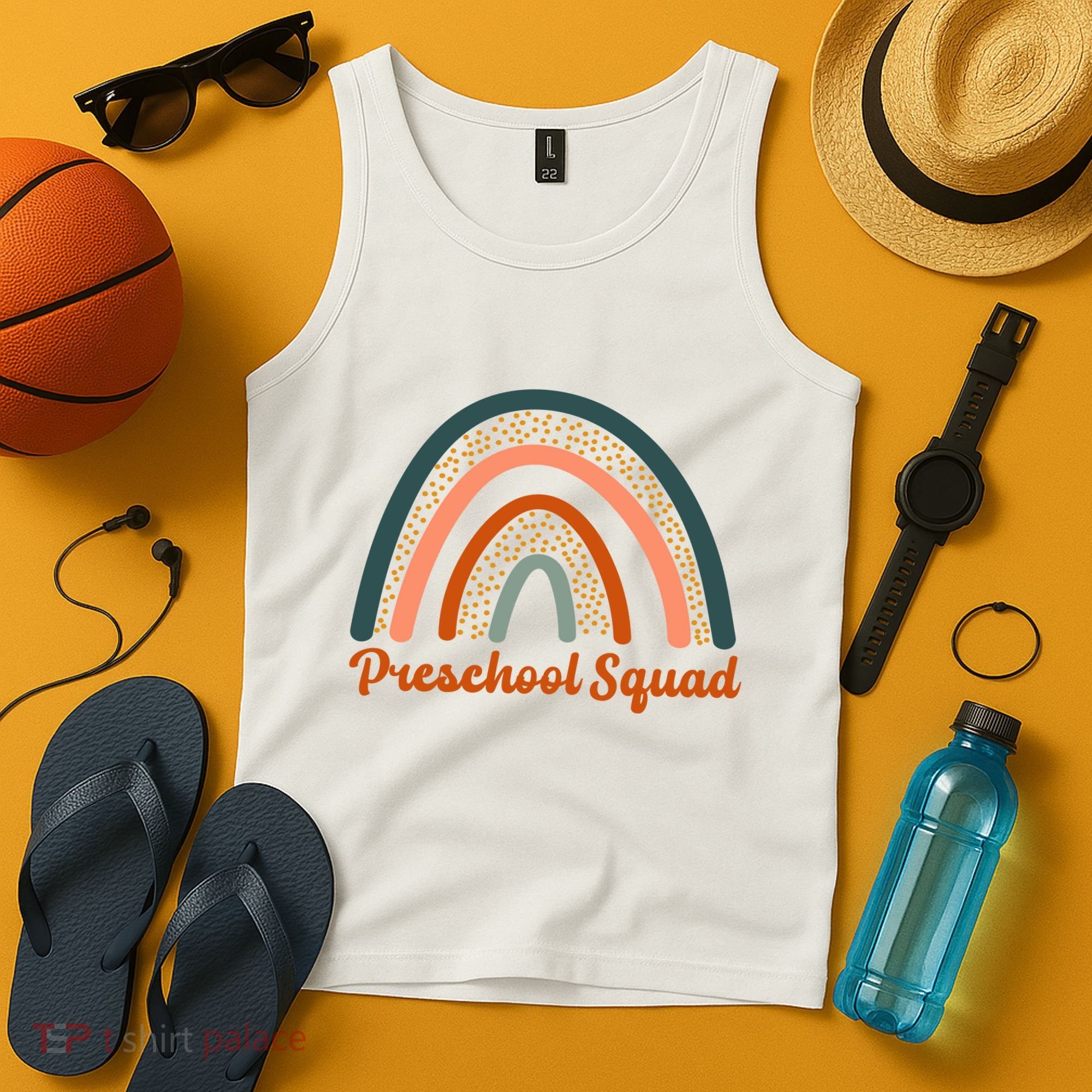 Preschool Squad Rainbow Back To School Tank Top