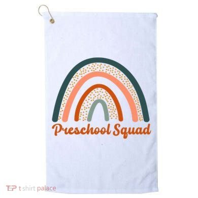 Preschool Squad Rainbow Back To School Golf Towel