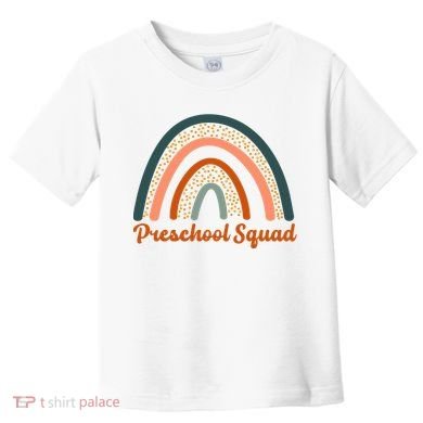 Preschool Squad Rainbow Back To School Toddler T-Shirt