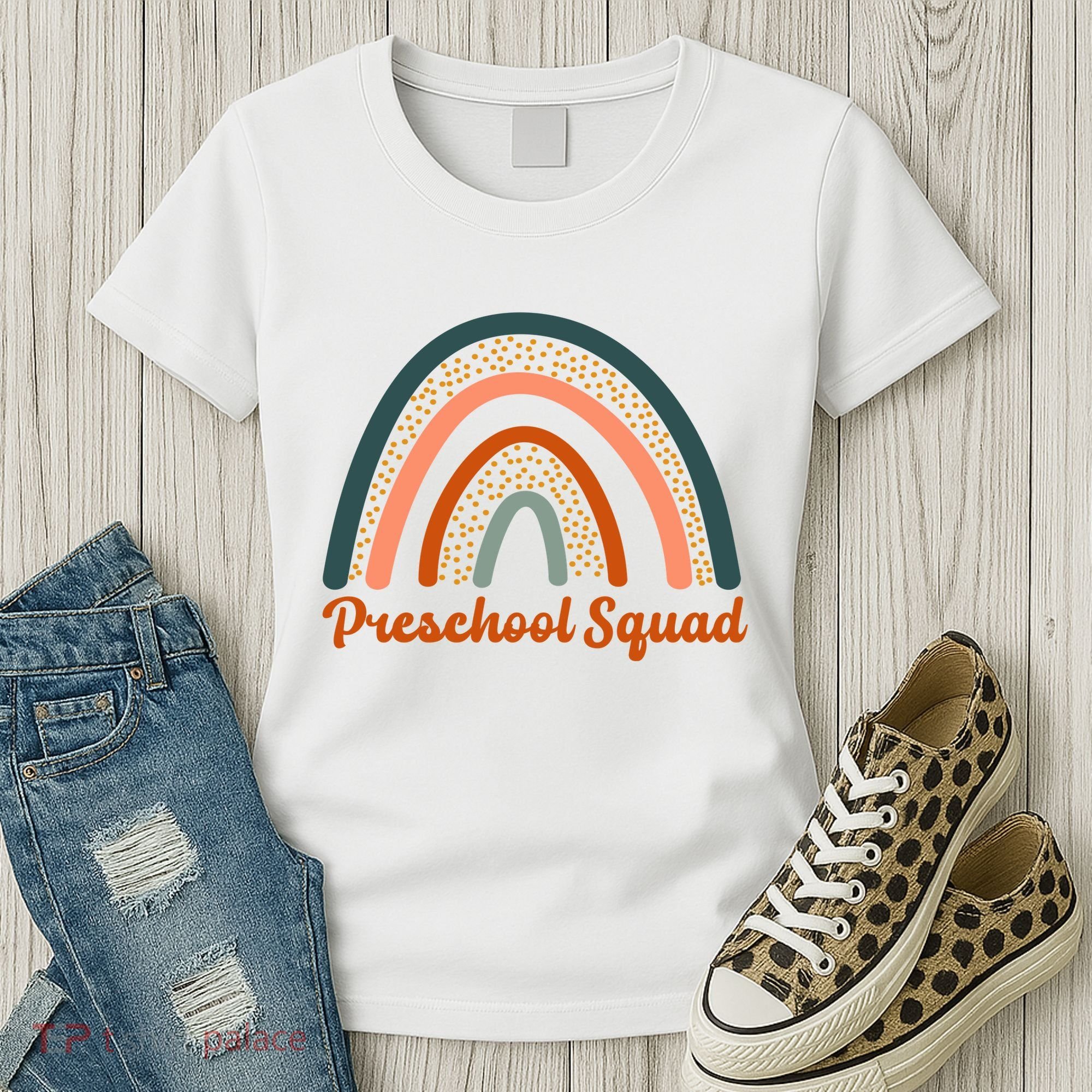 Preschool Squad Rainbow Back To School Women's T-Shirt