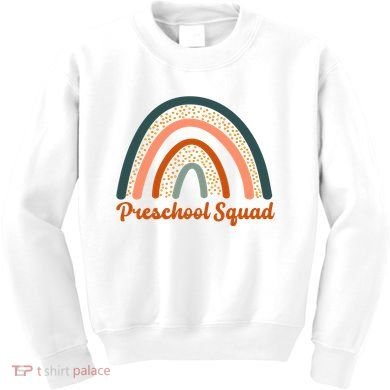 Preschool Squad Rainbow Back To School Kids Sweatshirt
