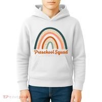 Preschool Squad Rainbow Back To School Kids Hoodie thumb 4