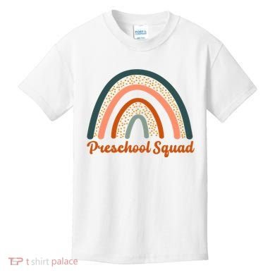 Preschool Squad Rainbow Back To School Kids T-Shirt
