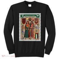 Palestine Stamp Retro Palestine Women Palestinian Flag Gaza Sweatshirt thumb 0