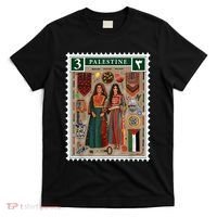 Palestine Stamp Retro Palestine Women Palestinian Flag Gaza T-Shirt thumb 0