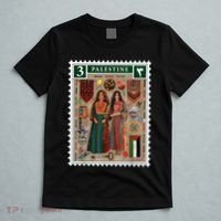Palestine Stamp Retro Palestine Women Palestinian Flag Gaza T-Shirt thumb 5