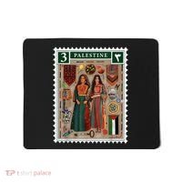 Palestine Stamp Retro Palestine Women Palestinian Flag Gaza Mousepad thumb 0