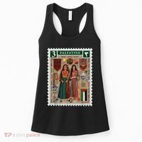 Palestine Stamp Retro Palestine Women Palestinian Flag Gaza Women's Tank Top thumb 0