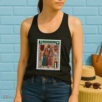 Palestine Stamp Retro Palestine Women Palestinian Flag Gaza Women's Tank Top thumb 2