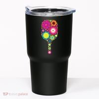 Pickleball Sports Racquet Racket Paddle Flowers Tumbler thumb 0