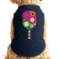 Pickleball Sports Racquet Racket Paddle Flowers Doggie Tank thumb 0