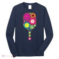 Pickleball Sports Racquet Racket Paddle Flowers Long Sleeve Shirt thumb 0