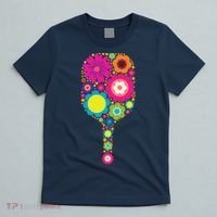 Pickleball Sports Racquet Racket Paddle Flowers T-Shirt thumb 5