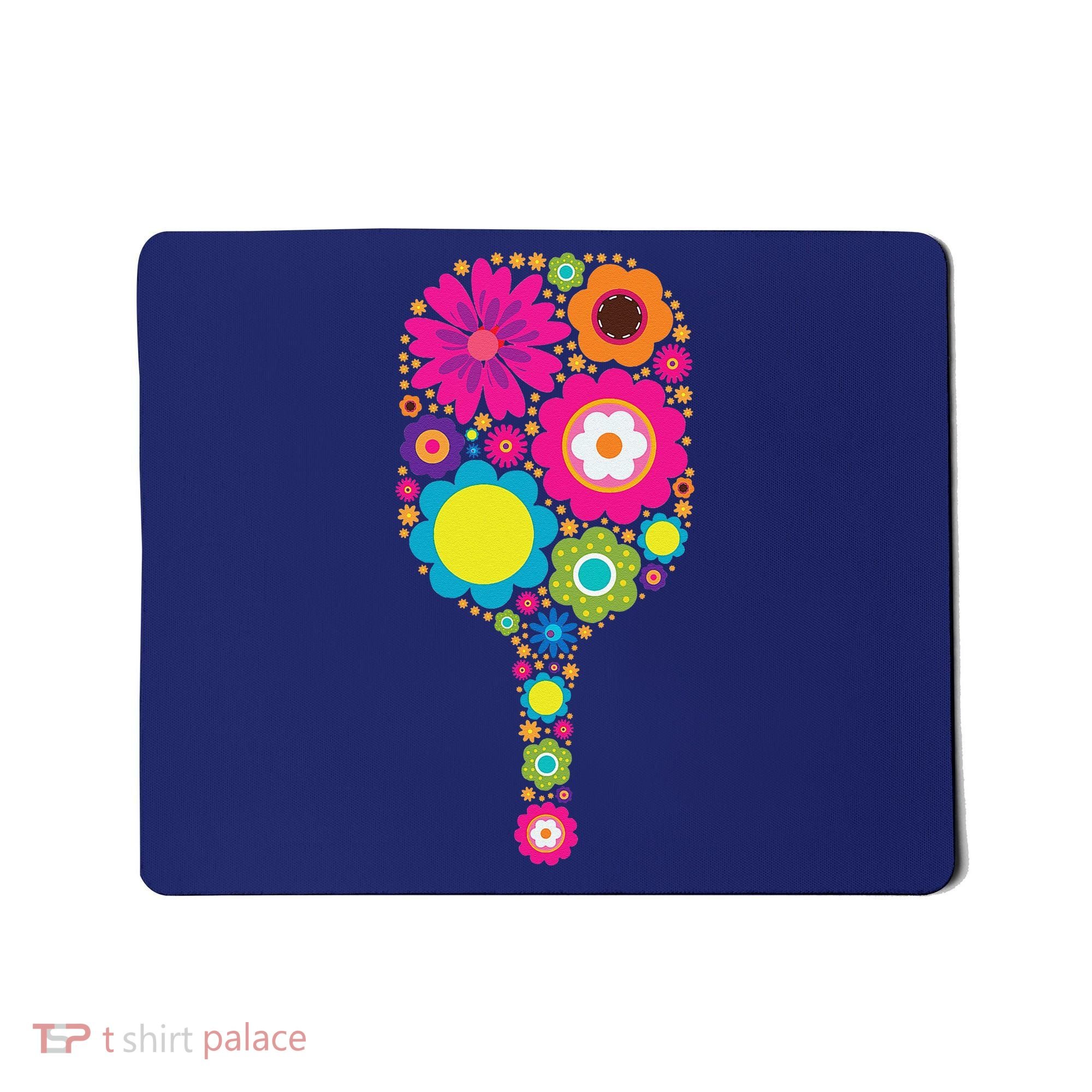 Pickleball Sports Racquet Racket Paddle Flowers Mousepad