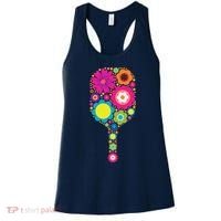 Pickleball Sports Racquet Racket Paddle Flowers Women's Tank Top thumb 0