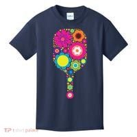 Pickleball Sports Racquet Racket Paddle Flowers Kids T-Shirt thumb 0