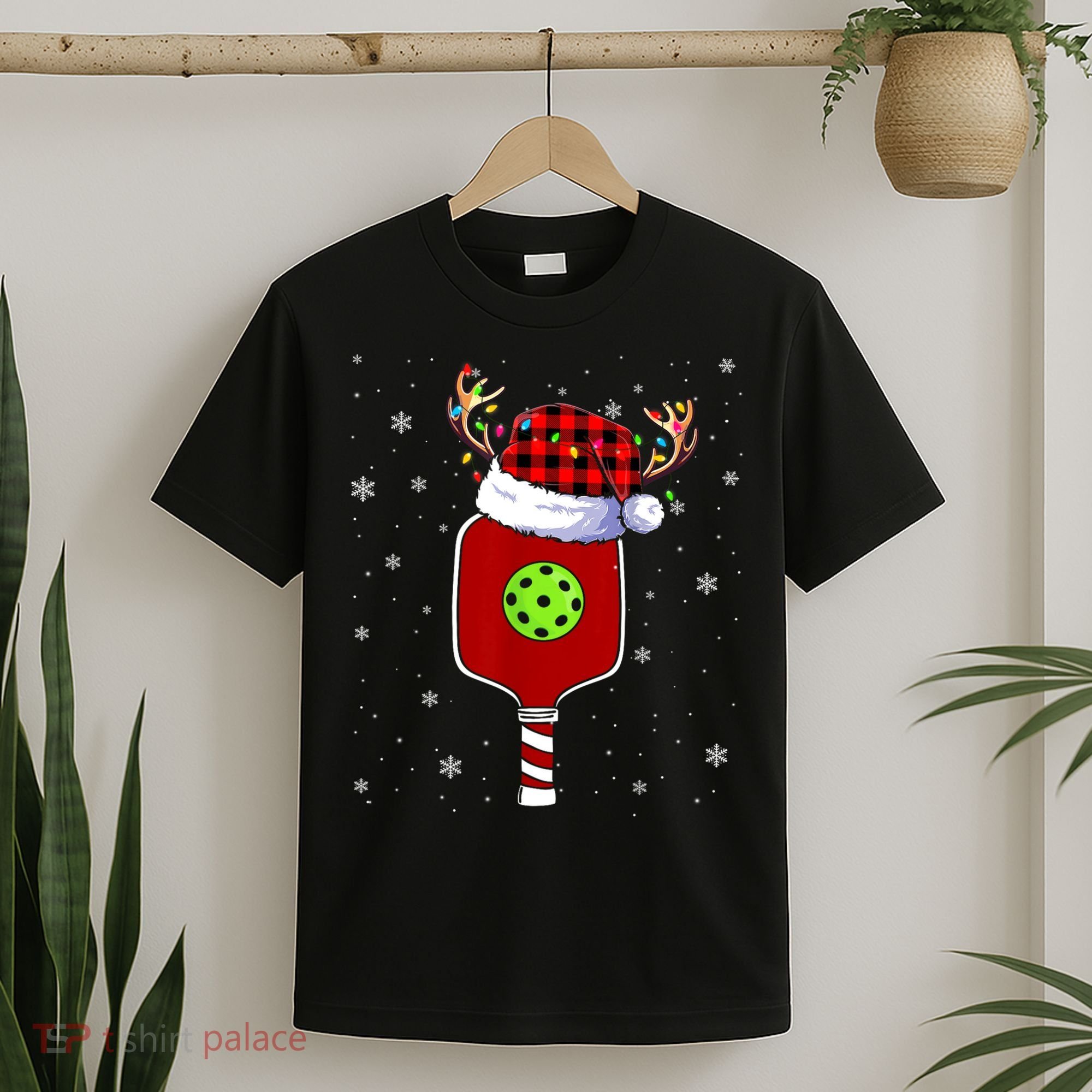 Pickleball Santa Sports Christmas Pickleball Player Gift T-Shirt