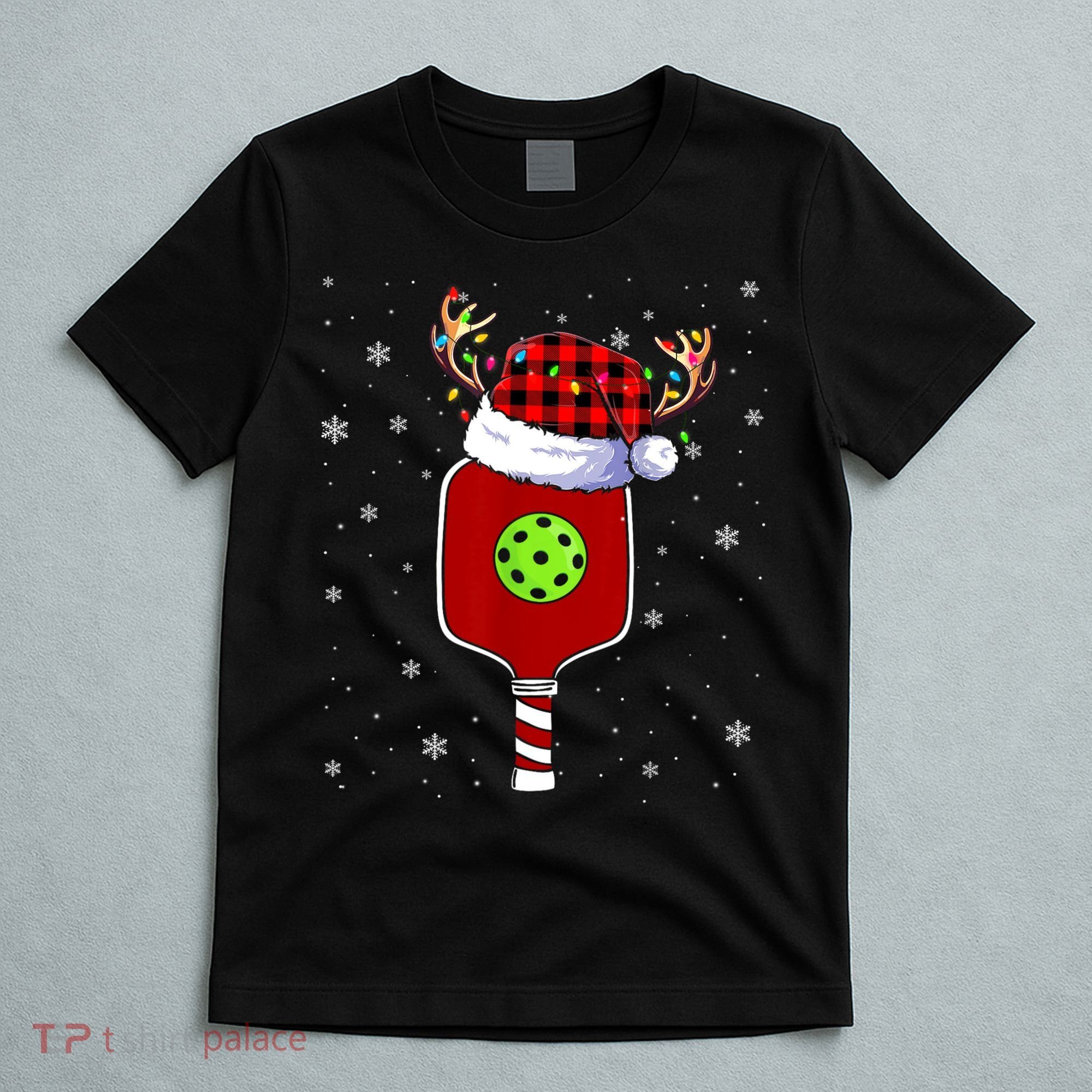 Pickleball Santa Sports Christmas Pickleball Player Gift T-Shirt