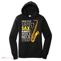 Practice Safe Sax Funny Saxophone Player Jazz Musician Gift Women's Hoodie thumb 0
