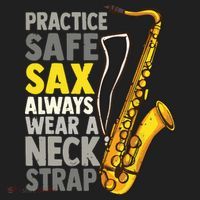 Practice Safe Sax Funny Saxophone Player Jazz Musician Gift Hat thumb 2