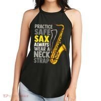Practice Safe Sax Funny Saxophone Player Jazz Musician Gift Women's Perfect Tri Rocker Tank thumb 2